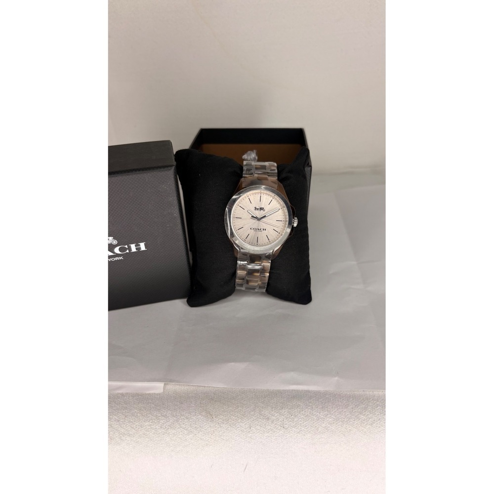 Coach Greyson Dial Brown Tortoise Resin Bracelet Watch 14503822 NEW